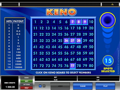 how to play keno and win 