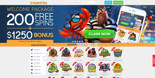 cyberspins casino bonus codes