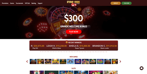 grande vegas online casino bonus