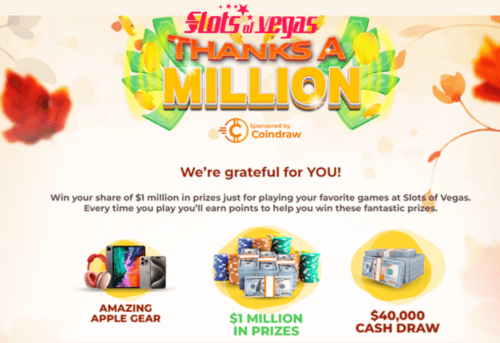 Slots of Vegas Thanks a Million Campaign 