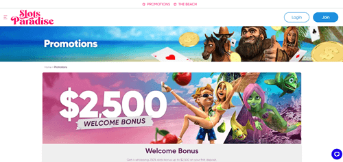 Slots Paradise Casino Bonuses & Promotions