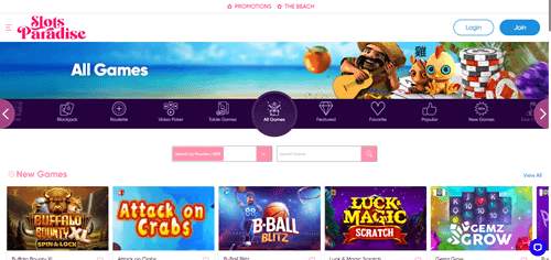 Slots Paradise Casino Games